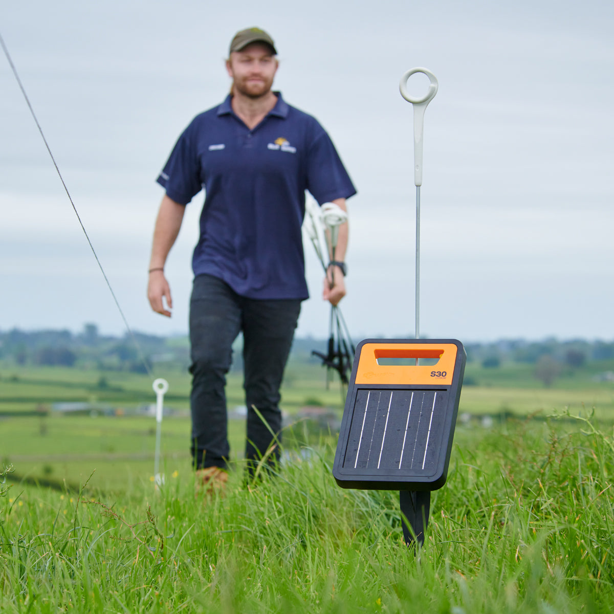 S30 Energizador Solar Portátil Distancia 3km Cerco Gallagher